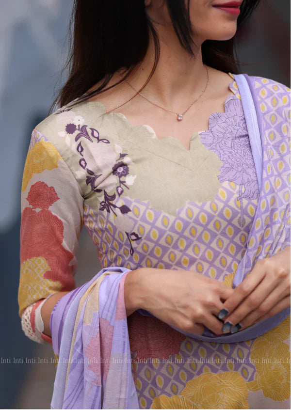 Peachmelt Top & Dupatta Set