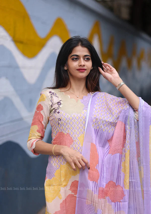 Peachmelt Top & Dupatta Set