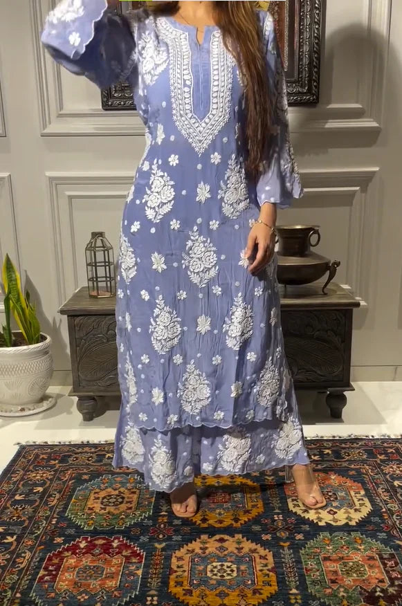 Chikankari Muslin Cord Set